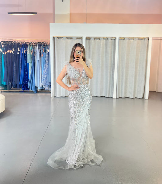 Vestido plata sirena